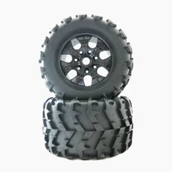 4 sztuk RC gąbka gumowa opony obręcz koła 150mm * 80mm adapter sześciokątny 17mm dla RC HSP 1/8 baja Tyranno Off Road Monster Truck