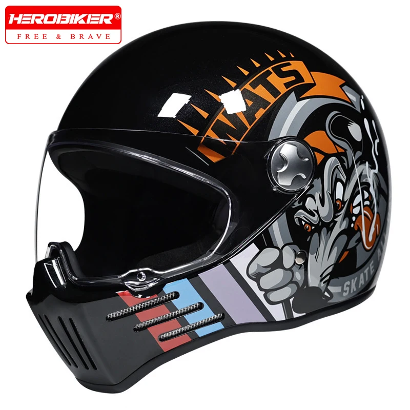 

Ретро мотоциклетный шлем анфас мото каско мотоциклист четыре сезона езда гоночный шлем ECE DOT одобрен Capacete