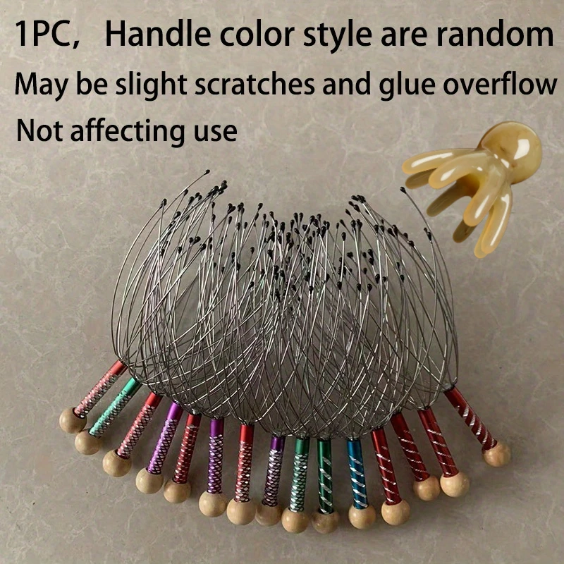 2pcs = (1pc 12-Claw Nail Head Massager And 1pc Octopus Massager) Unisex, Relaxing Design, Easy to Use
