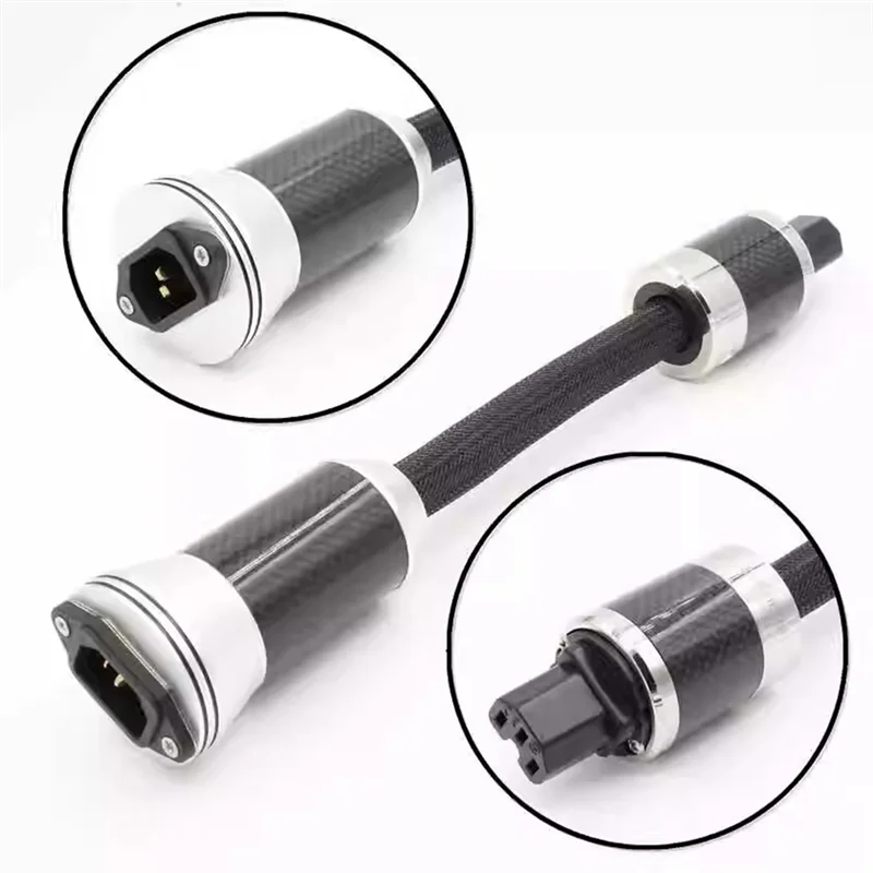 

Flux-50 NCF Power Filter Nano Crystal Rhodium Plating Nonmagnetic FI-50R NCF Connector IEC320 To C15 Plug-A77Z
