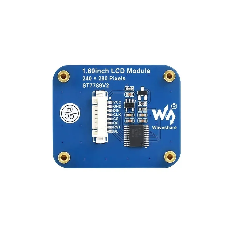 Modulo Display LCD IPS da 1.69 pollici 240 risoluzione 280 interfaccia SPI 262K colori ST7789V2 per Arduino / STM32 / Raspberry Pi 5 4B