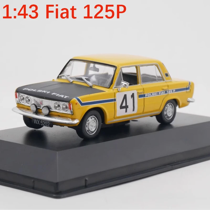 

Литая под давлением оригинальная модель Fiat 125P в масштабе 1:43, имитация классического украшения, хобби, сувениры, подарочная коллекция, статический дисплей