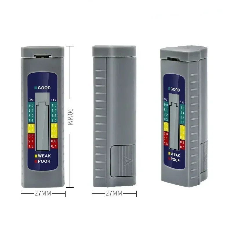 Battery Tester Cell Volt Checker 9V 1.5V AA AAA Button Battery Universal Capacitance Diagnostic Tool Power Bank Detector Tool
