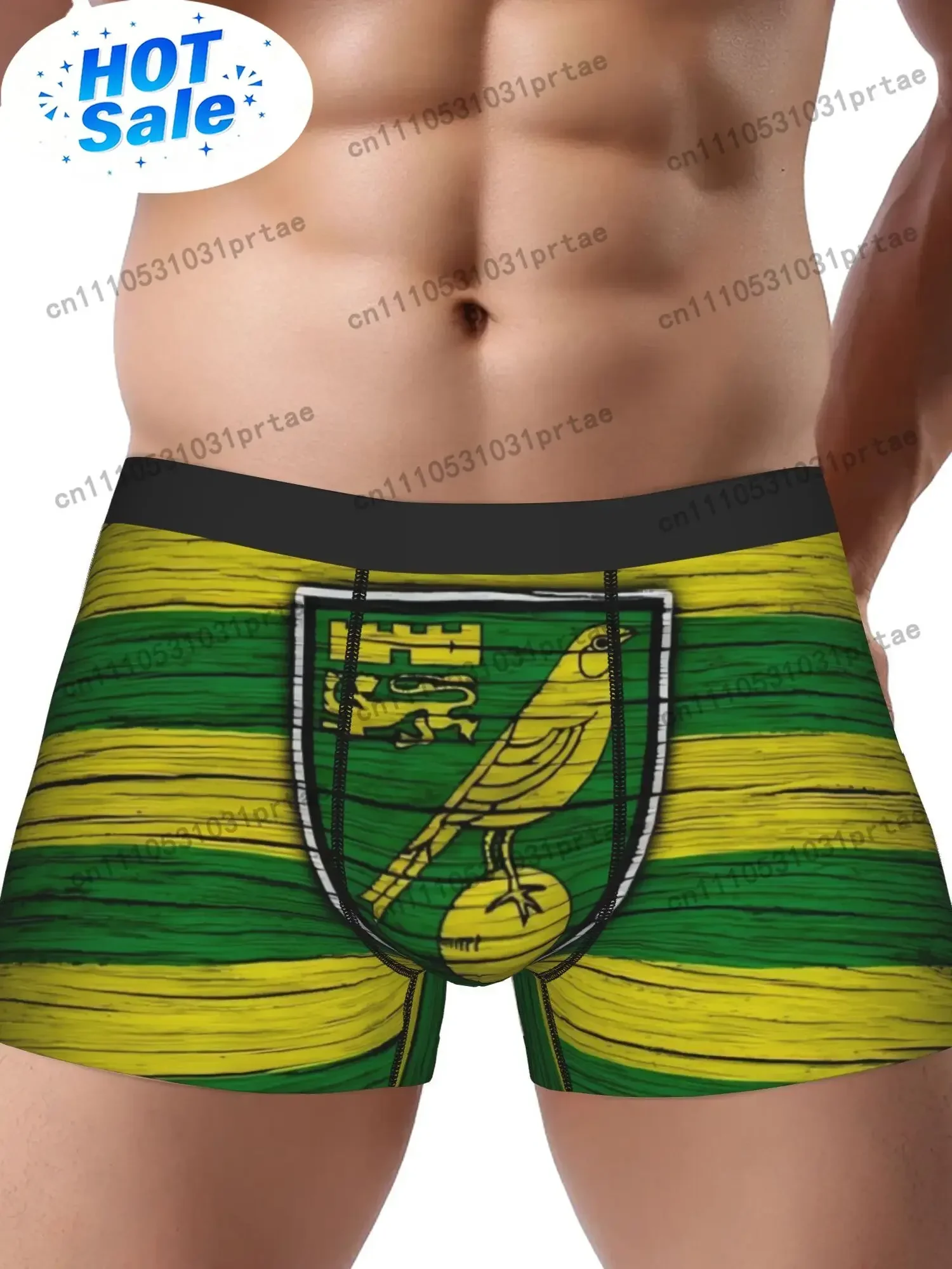 of Breathable Norwich City Men'S Underwear, Sexy Boxer Shorts Black