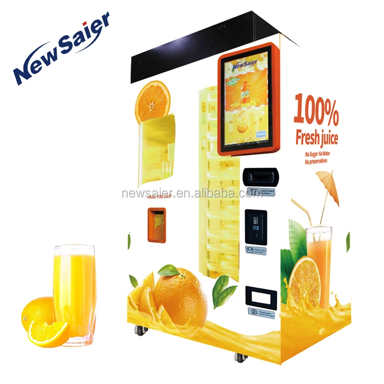 Automatic fresh orange juice juicer vending machine