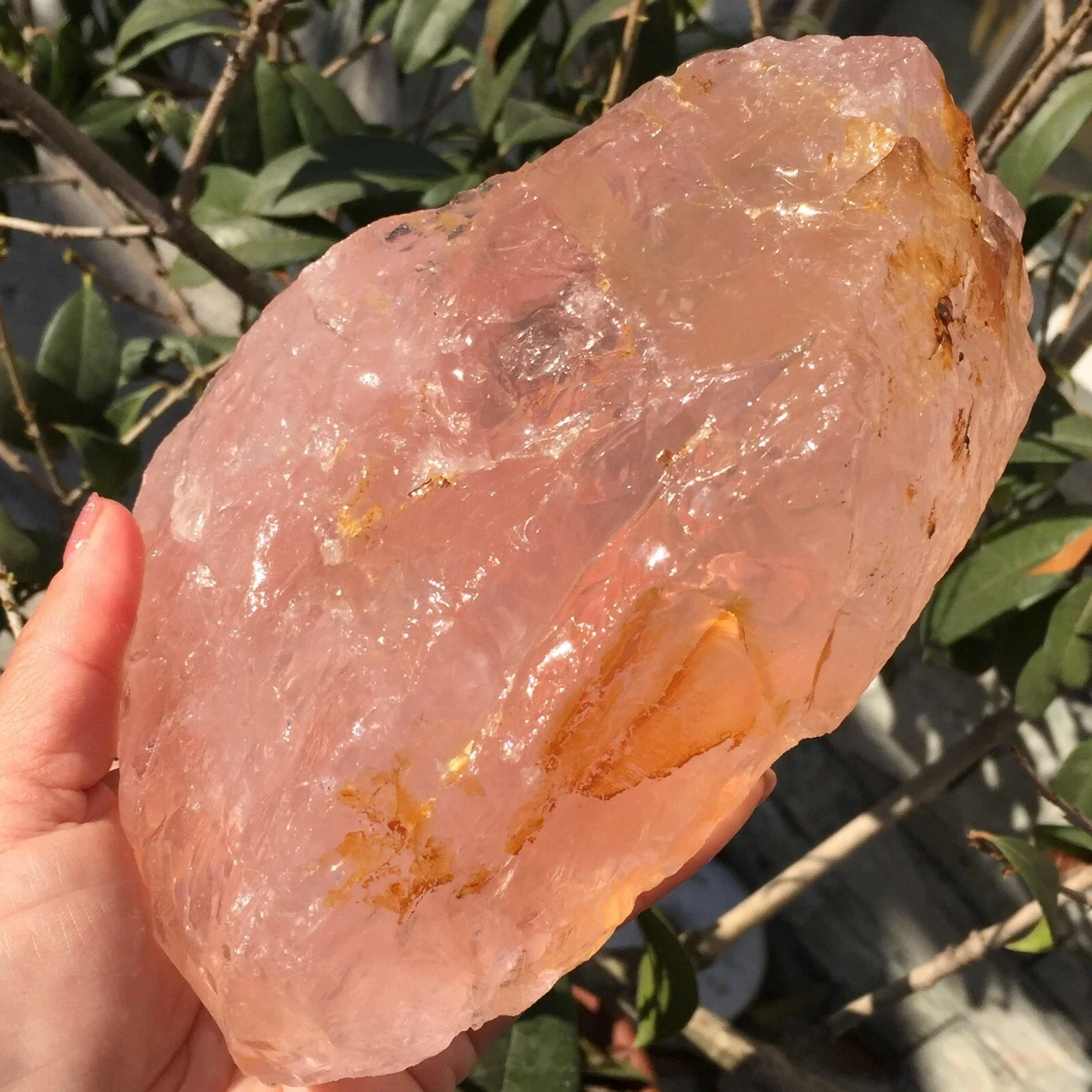 Natural rose Stone Quartz Carved Halo Healing Gifts, Energy Gems, Meditation, Demagnetization