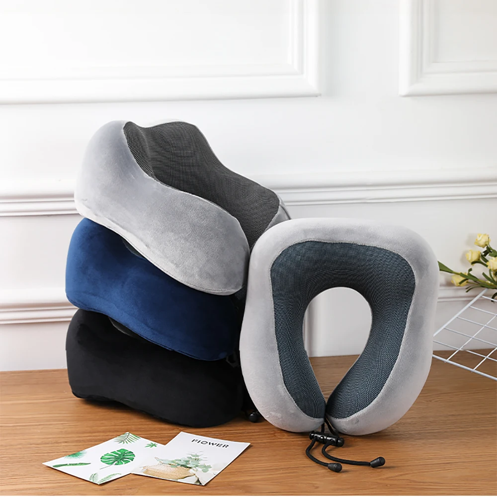Nackenkissen Nackenhals-Flugzeugkissen Weiches Reisekissen Memory Foam Travel Healthcare U-förmig