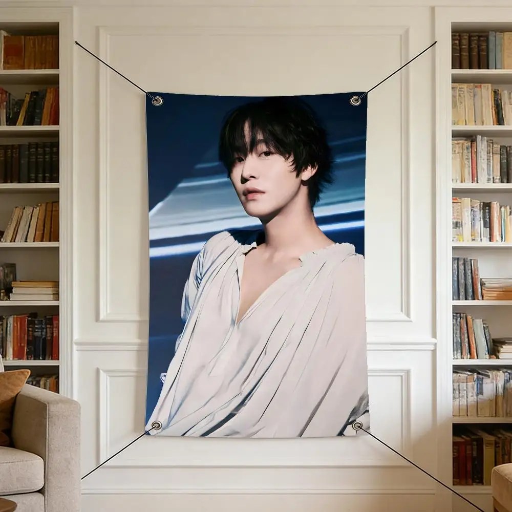 star A-Ahn H-Hyo S-Seop Flags Flags are suitable for outdoor camping, live streaming, music festivals, home décor, and parties