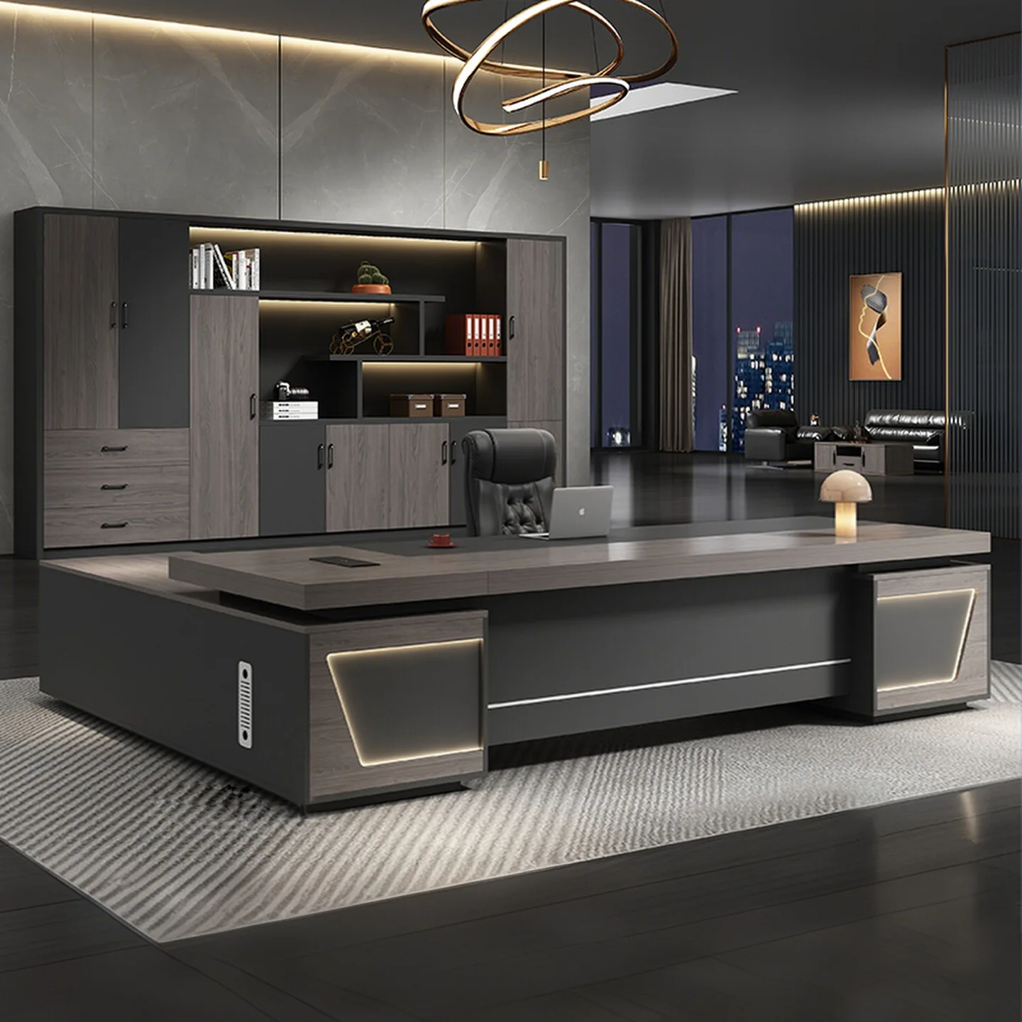 New Chinese-style president's desk, boss's desk atmosphere, modern simple manager's desk and chair furniture