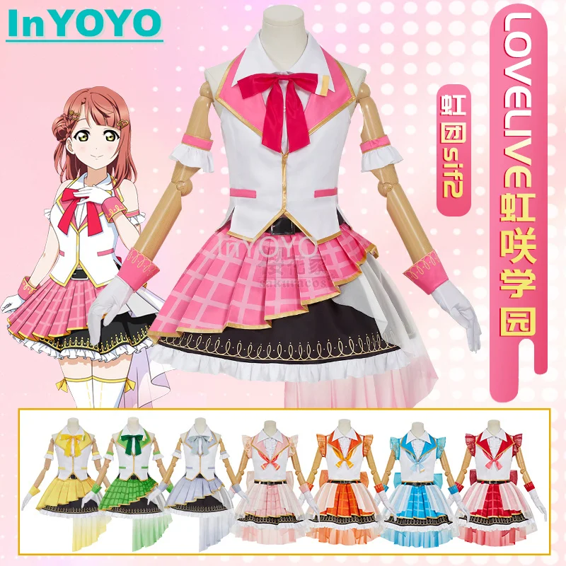 

InYOYO Lovelive!SIF2 Nijigasaki High School All Members Nakasu Kasumi/Zhong Lanzhu/Uehara Ayumu SJ Uniform Dress Cosplay Costume