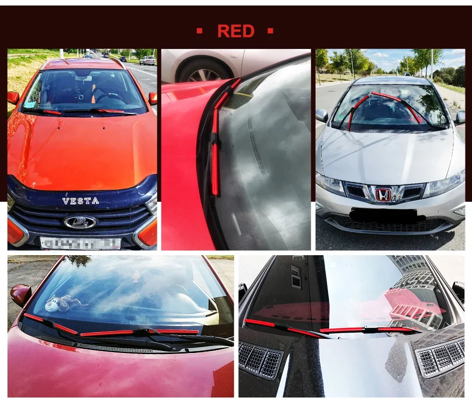 LNJING Colorful Windshield Wiper Blades For Infiniti QX70 S51 SUV 2014 2015 2016 2017 2018 2019 2020 2021 2022 Car Accessories