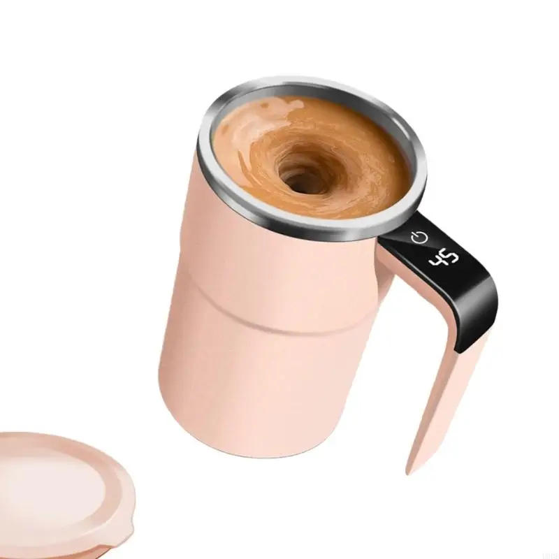   380ML Stirring Mug USB Rechargeable Stainless Steel Coffee Cup Control Intelligent Temperature Automatic Mixing Cup
