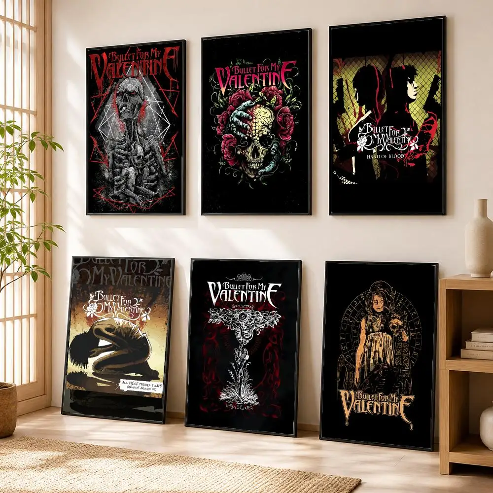 B-Bullet for My Valentine Band Poster Modern Home Living Bedroom Bar Hallway Waterproof Wall Art Aesthetic Decor