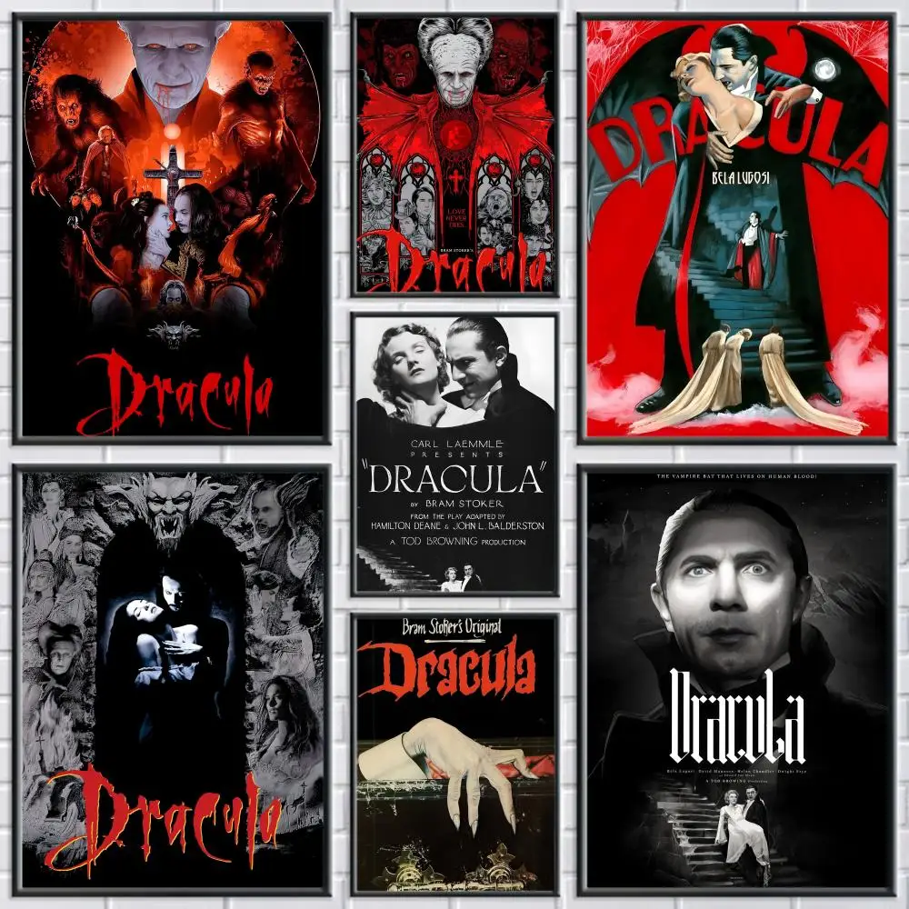 الرجعية الرهيبة الفيلم دراكولا اللوحة الخط شخصية الفضاء قماش المشارك جدار جدارية الفن صور لغرفة ديكور المنزل #4