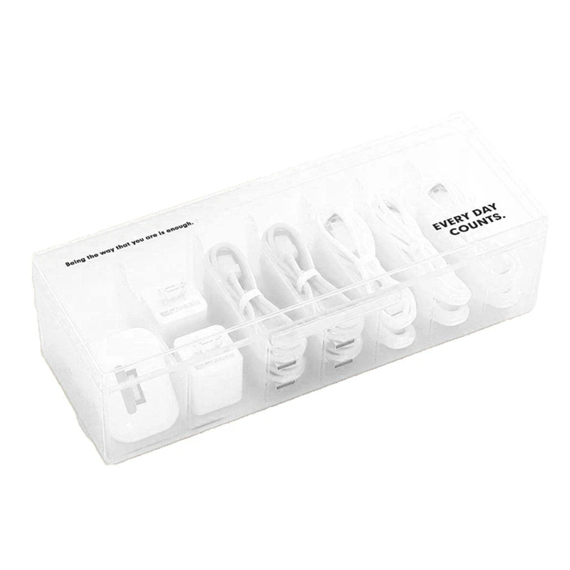 

Коробка для хранения кабелей и зарядных устройств с разделителями - Новинка для организации проводов