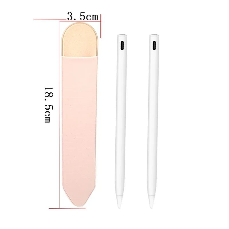 Universal Sticky Stylus Holder for Apple IPad IPencil 2 1 Self Adhesive Sleeve Attached Pouch Bag Sleeve Pencil Holder view 4