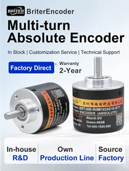 Multiturn Absolute Encoder Rotary Magnetic CAN SSI Analog Interface Singleturn Angle Speed Sensor for CNC Machinery