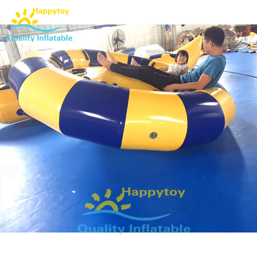 Exciting Inflatable Disco Boat Towable 0.9Mm Pvc Inflatable Spinner Saturn Water Toy For Sale