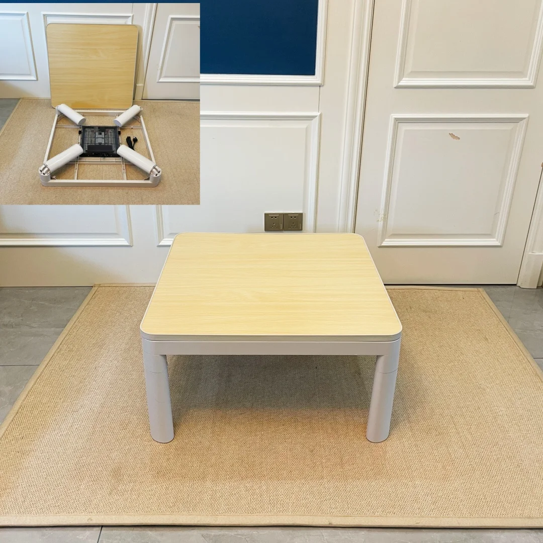 

Folding Legs Japanese Kotatsu Table With Heater Square 75cm Foot Warmer Heating Kotatsu Coffee Table Japan Furniture Warm Winter