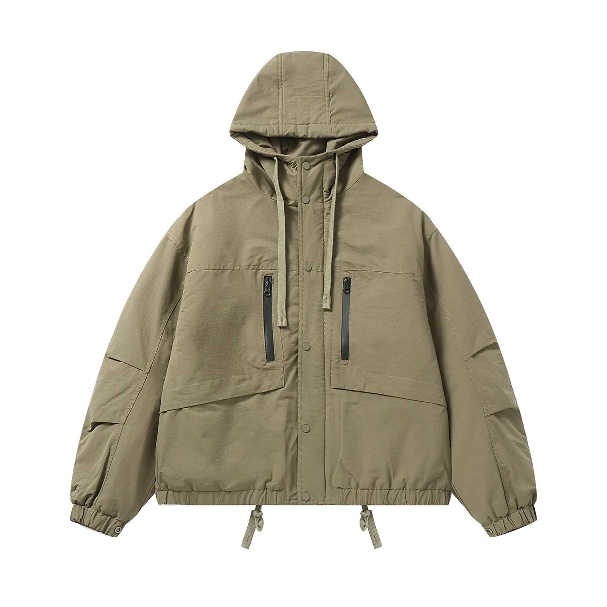 Japanese Retro American Fashion Brand 2025 Winter Men's and Women's Solid Color Hooded Cotton Jacket Warm and Thick Cotton Coat