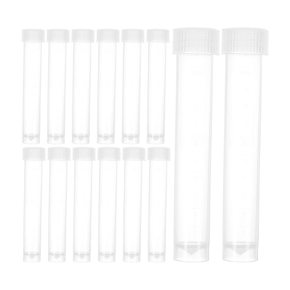 20 Pcs Cryovial Scientific Experiments Test Tubes Screw Caps Sample Small Plastic with Clear