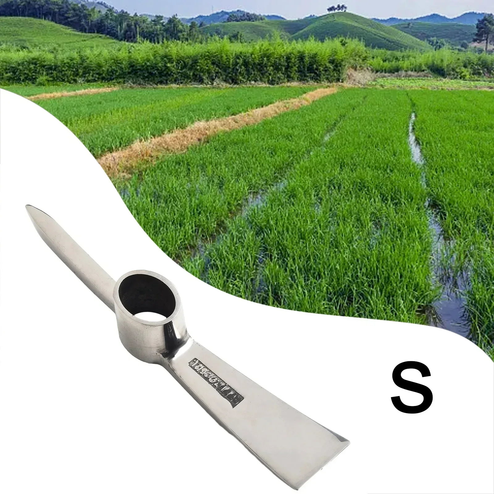 Mini Stainless Steel Pickaxe Without Handle Gardening Garden Soil Plowing Tool Portable Mountaineering Pickaxe