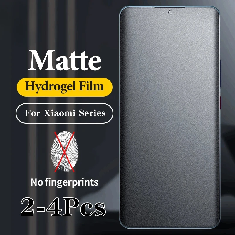 2-4Pcs Matte Silicone Flexible Soft Hydrogel Film for Xiaomi Redmi Note 14 Pro Frosted Screen Protector Redmi Note 13 Pro Plus