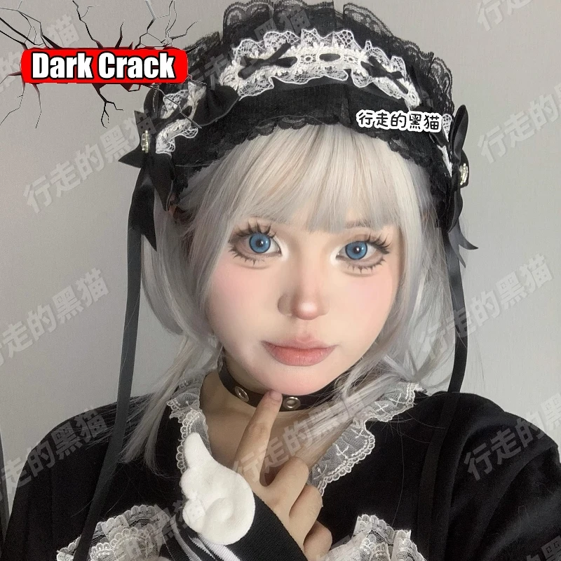 Harajuku Steampunk Y2K ragazza Gothic Lolita Bow accessorio per capelli fascia in pizzo nastri per capelli decorare più colori