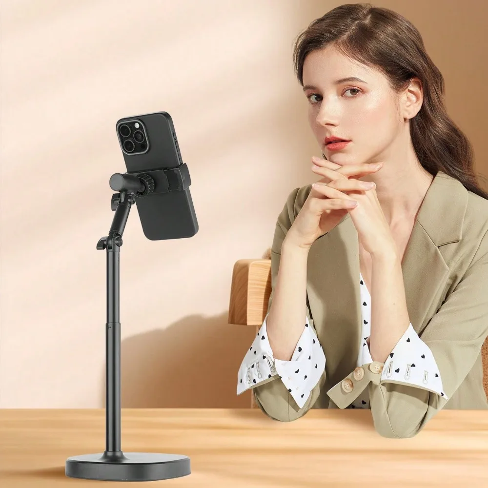 

Mobile Phone Holder, Universal Adjustable Mobile Phone And Tablet Holder, 360 ° Rotating Flexible Arm, Heavy-Duty ABS Base, Suitable For All Models Of Mobile Phones, Used For Live Streaming, Photography, Video Recording Compatible With IPhone, Android Pho