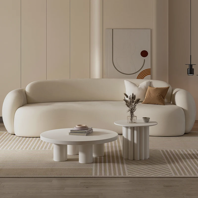 クリーム風ソファ、美容室、オフィス、モダン、シンプル、リビングルーム、家庭用、小さなアパート、交渉、アパート、店舗、休憩所