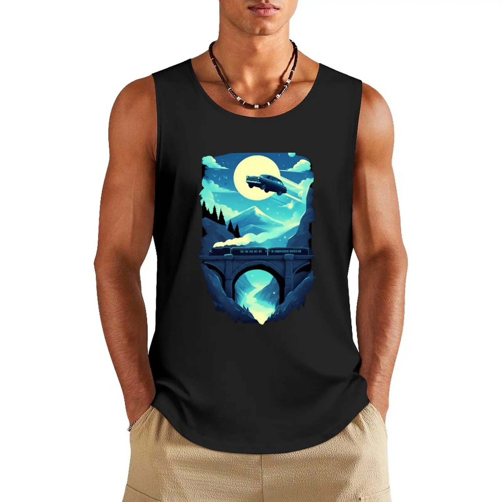 

A Journey Through the Night - Fantasy Tank Top gym clothing Vest