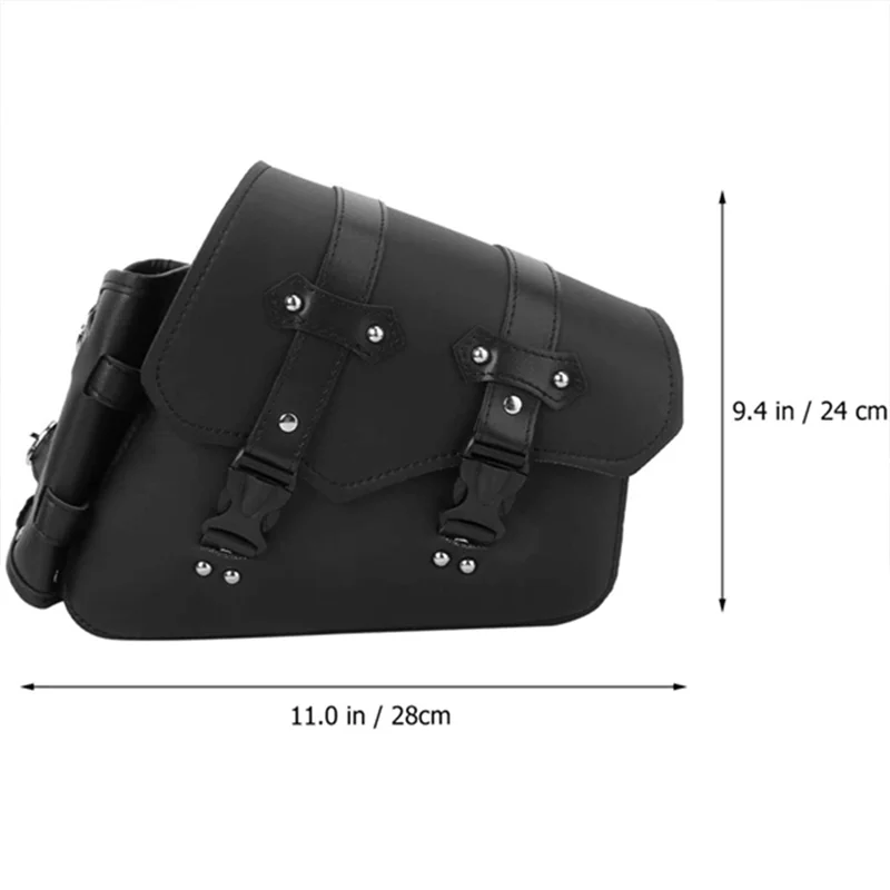 ABOK-Motorcycle Saddle Bag Rocker Bag Side Tool Bag Rocker Bag Bicycle Replacement Accessories Black Versatile view 6
