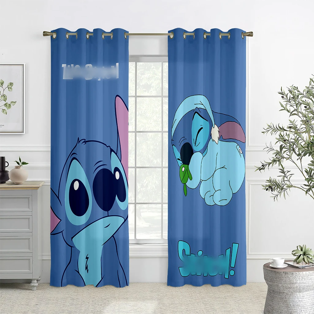 2-Pack Cute Cartoon Printed Curtains For Living Room Study Room Boy Girl Room Window Decoration Curtains Easy To Wash And Care