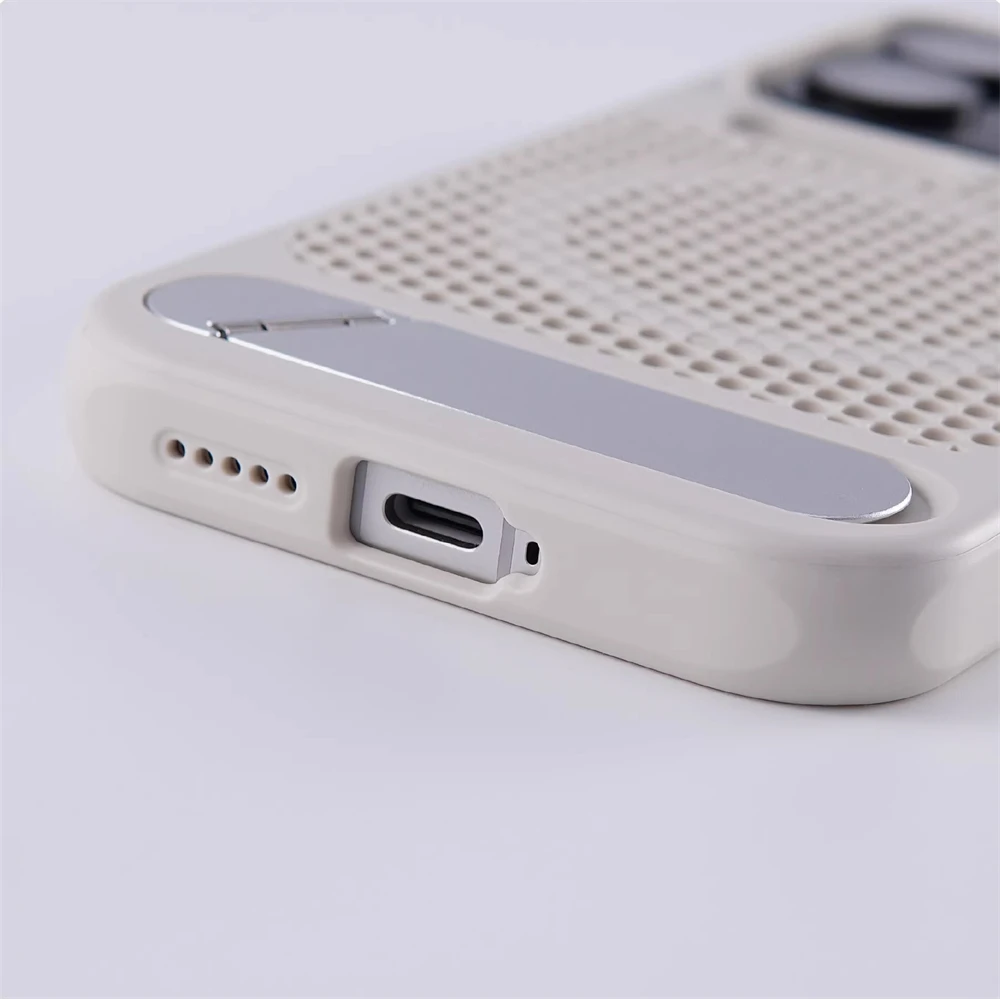 Luksusowe etui z magnetycznym bumperem rozpraszającym ciepło do Xiaomi MI 17 17Pro 17 ProMax, siatkowe, oddychające, odporne na wstrząsy, z uchwytem. — zdjęcie produktu 6
