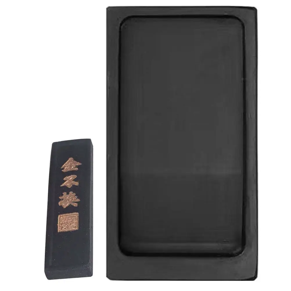 1Set Ink Stone Calligraphy Inkslab Painting Grinding Inkslab Ink Stick for Drawing Writing Chinese Inkstone Preserve Inkstone