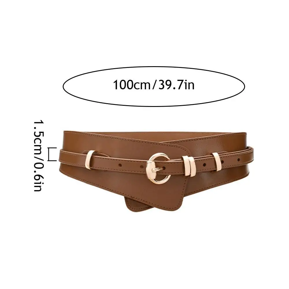 الجلد الحقيقي حزام عريض الديكور الخصر ختم معطف الإناث فستان الكورسيهات حزام الكلاسيكية دبوس مشبك حزام الخصر جلد طبيعي #6
