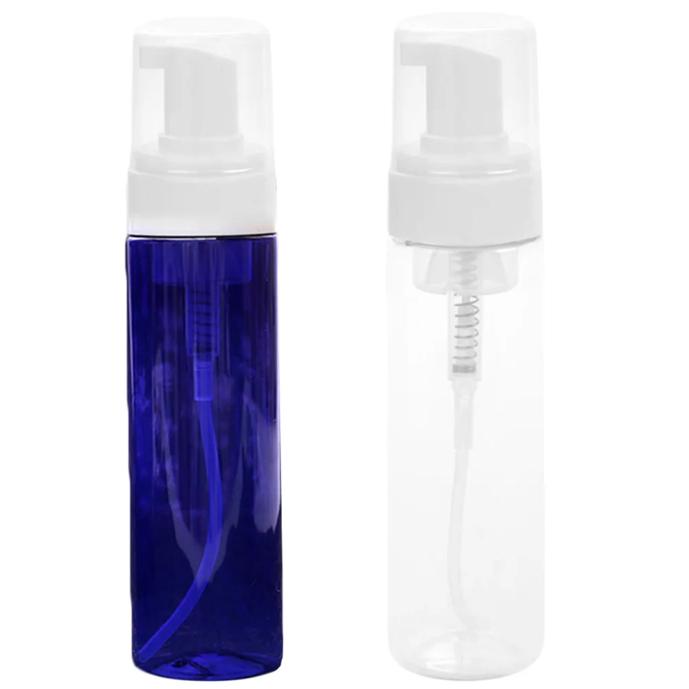 

2pcs 200Ml Foaming Bottle Press Type Reusable Empty Containers For Travel Shampoo Face Wash Liquid Portable Bubbler Dispenser