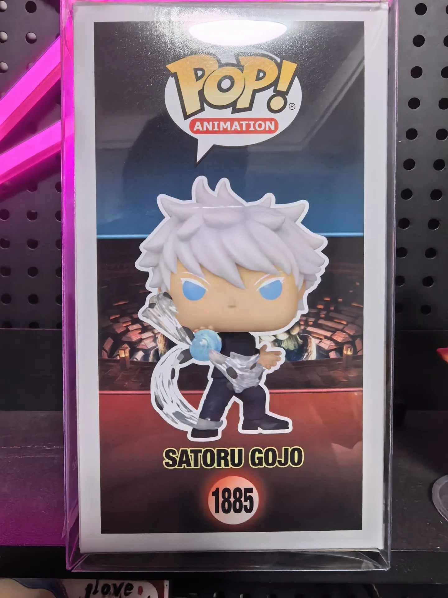 مجسم الرسوم المتحركة Jujutsu Kaisen Satoru Gojo تقنية ملعونة اللفة: أزرق # 1885 Funko Pop 4.35in Collect إصدار محدود لعبة هدية