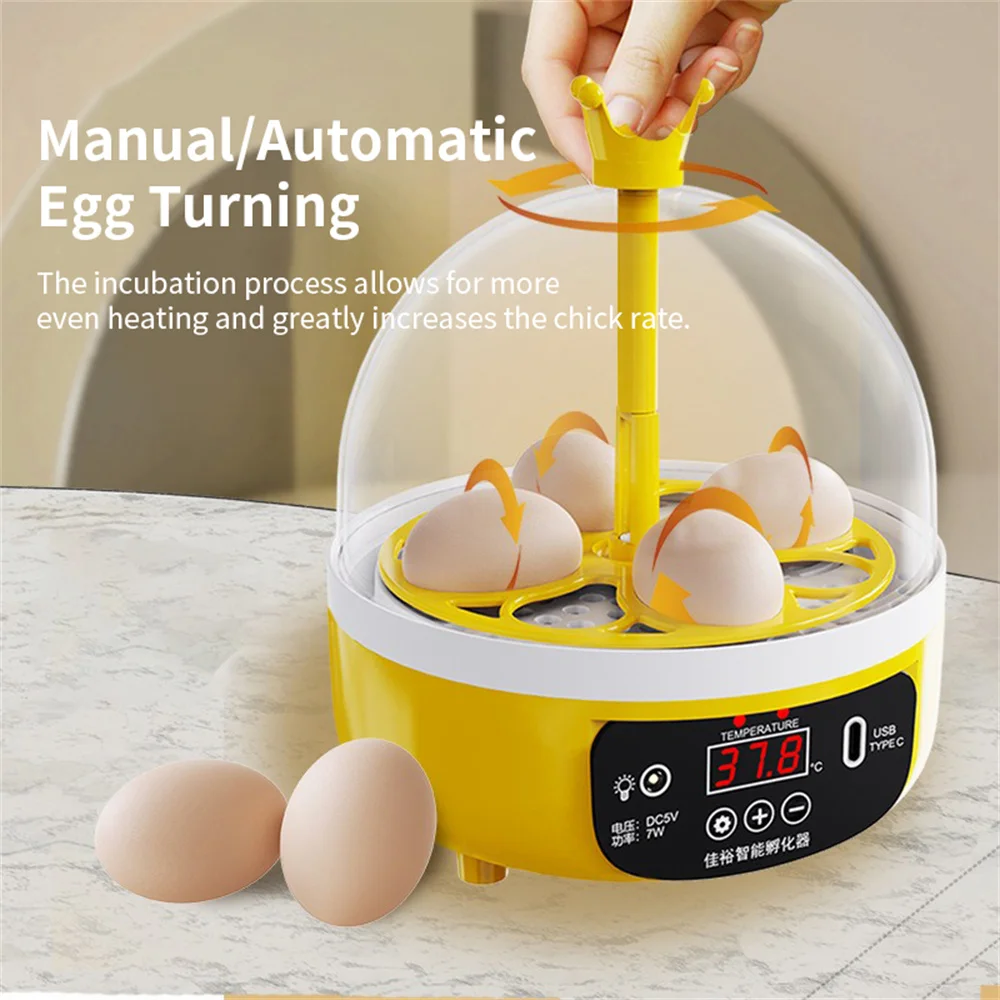 Automatic/Manual incubator Small thermostatic incubator for home Humidity control noiseless insulated foam egg incubator