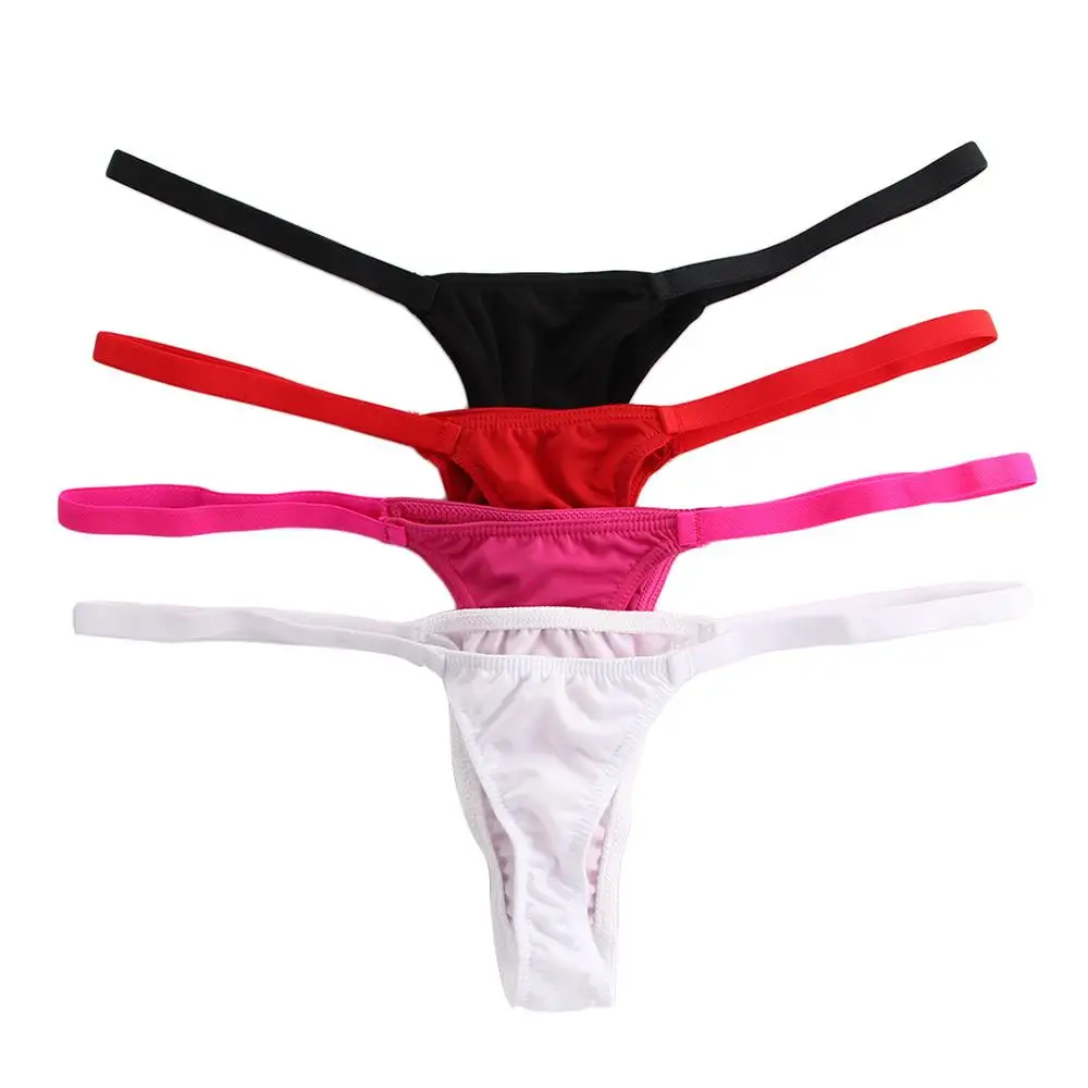 Women Intimate Low Rise Cotton Milk Silk T-Back Cotton G-String Sexy Thong Sexy Lingerie Women Panties