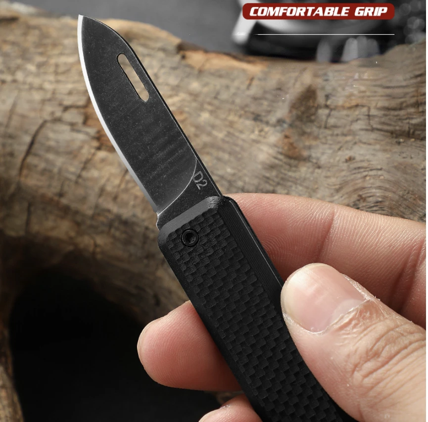 New portable keychain unboxing knife, outdoor folding knife, emergency self-defense, anti fouling and anti slip knife