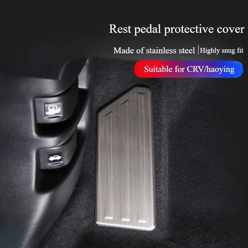 أغطية دواسات مسند القدم لهوندا CRV CR-V BREEZE 2017-2023، إطار زخرفي بدواسة الراحة، ملحقات واقي دواسة السيارة #3