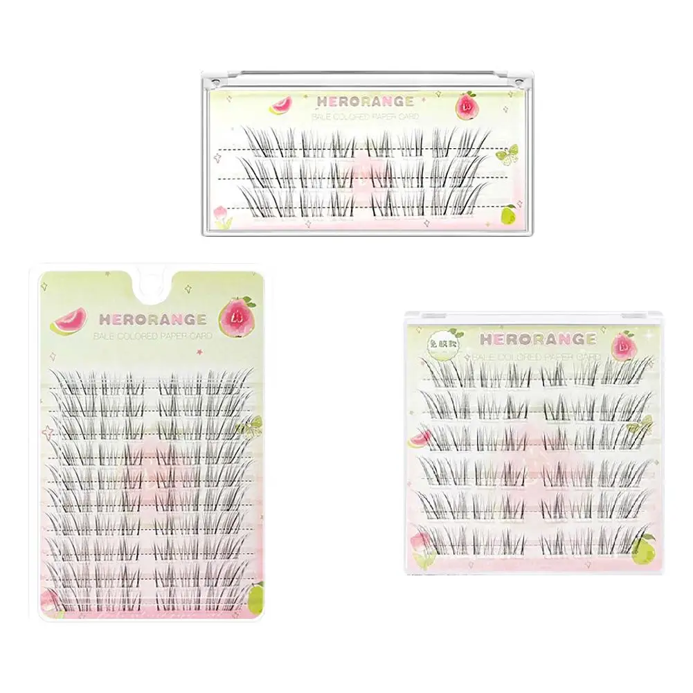 接着剤不要 自己粘着つけまつげ 簡単にリバウンドする必要はありません セグメント化された細い茎を削除する必要はありません 個別のクラスターマンガまつげ