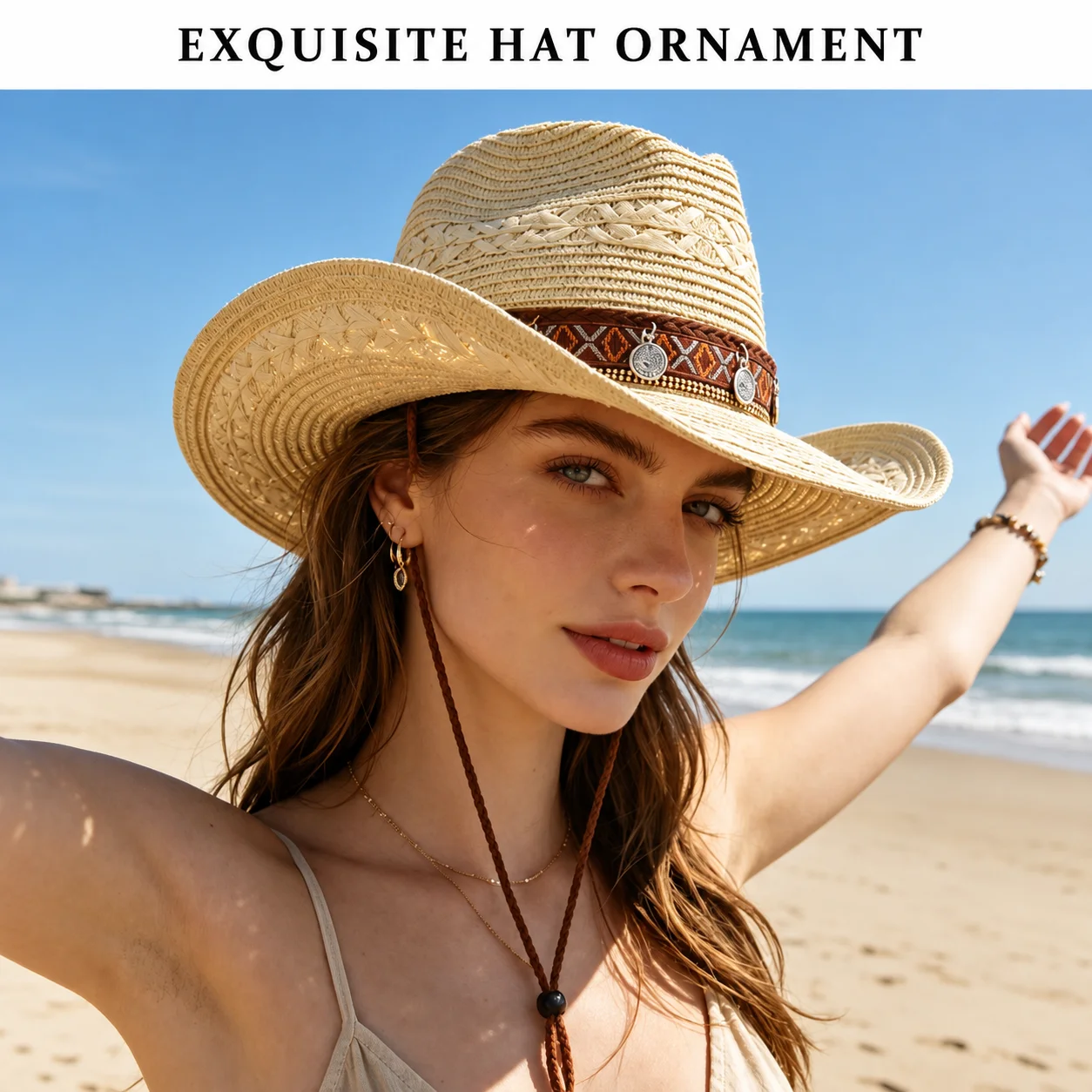 Cappello Etnico Leggero a Tesa - Cowboy Hat Straw recensione e prezzo