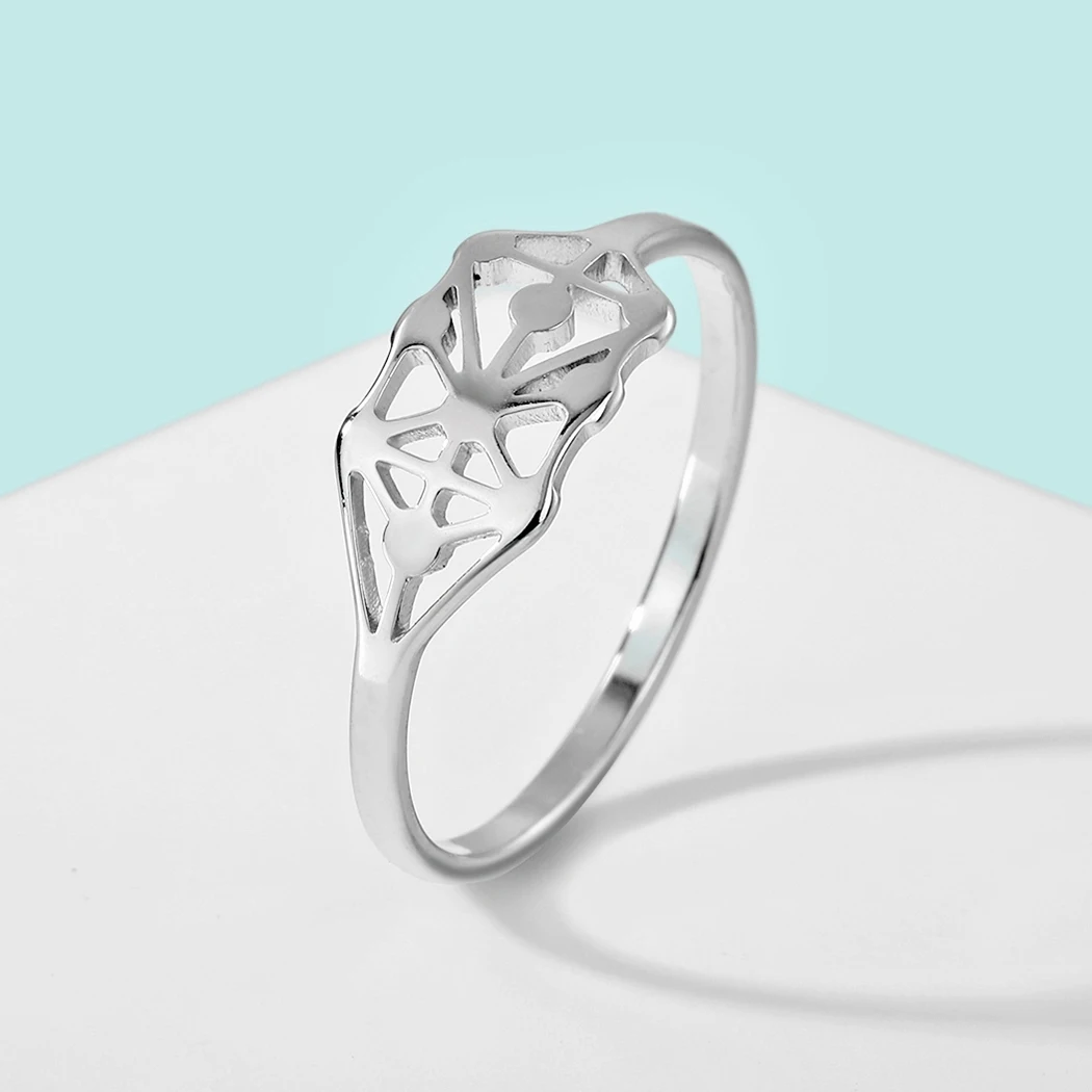 Todorova Stainless Steel Kabala Tree Of Life Ring ​For Women Men Jewish Culture Inspired Charm Hebrew Kabbalah Jewlery Gift