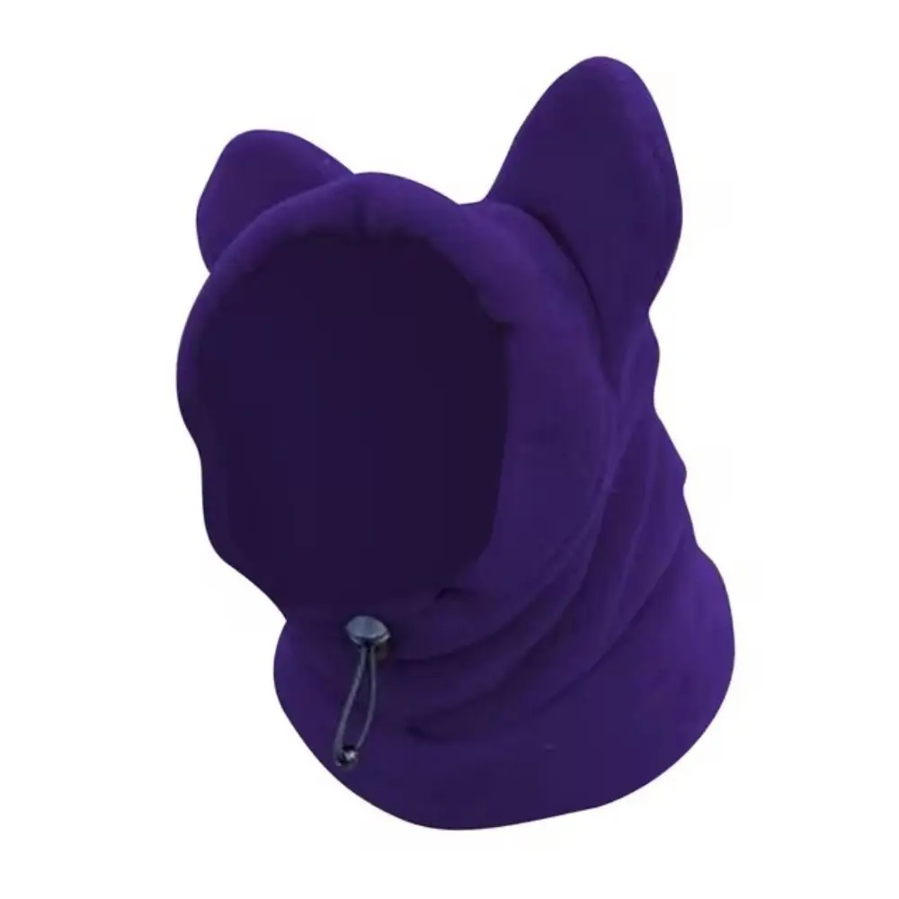 Soft Dog\'s Fleece Bat Hat Adjustable Pet Headwear Dog Warmer Ears Hoodie Caps Warm Pet Headgear French Dogs Winter Hats