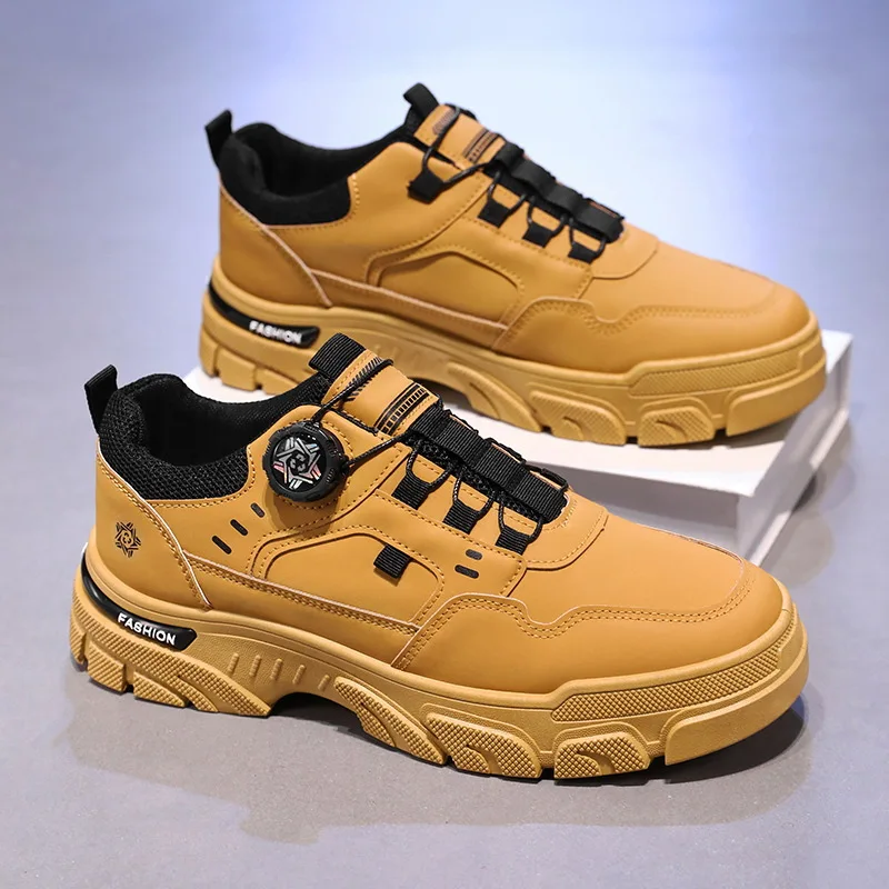 

Men's Boots Autumn New Thick-Soled Height-Increasing Waterproof Non-Slip Casual Sports Hiking Shoes Work Safety