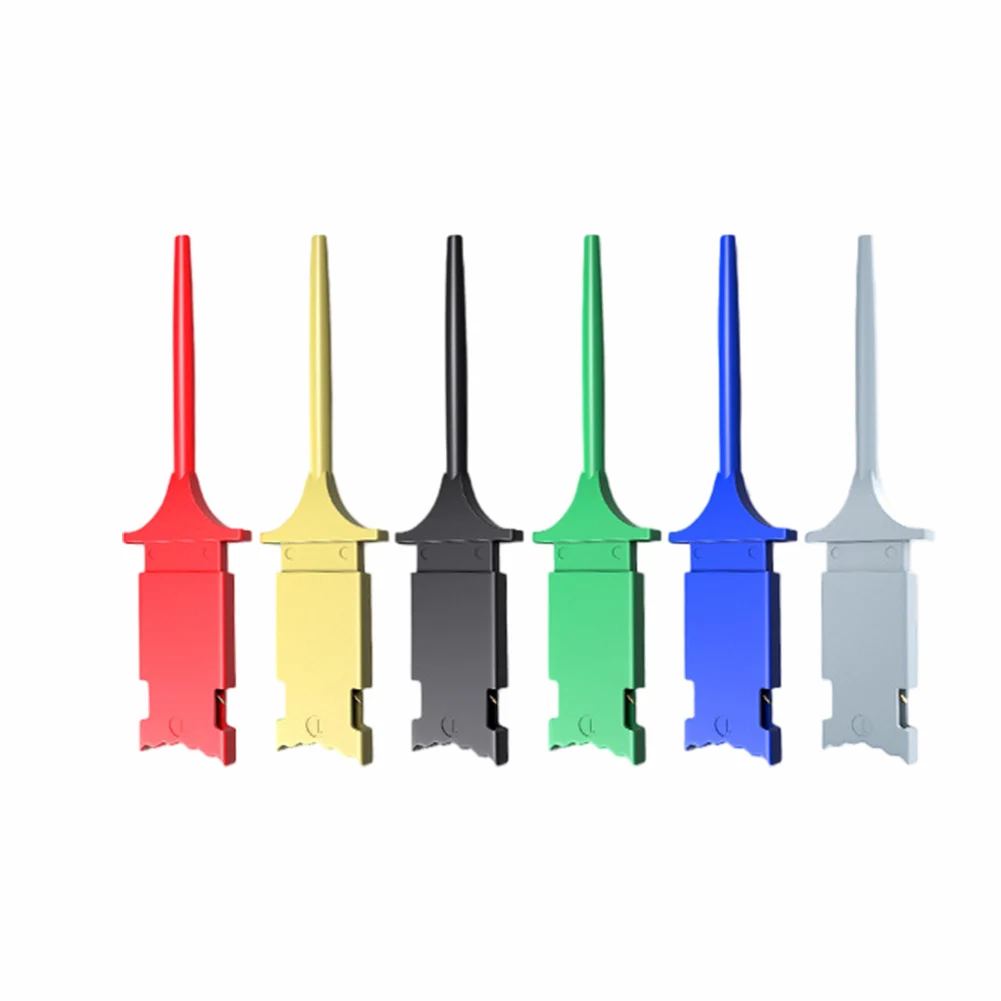 For Electronic Test Hooks 6 Pairs with Pure Copper Leads for Mini Clamp IC Testing Multimeter Logic Analyzer Diagnostic Use