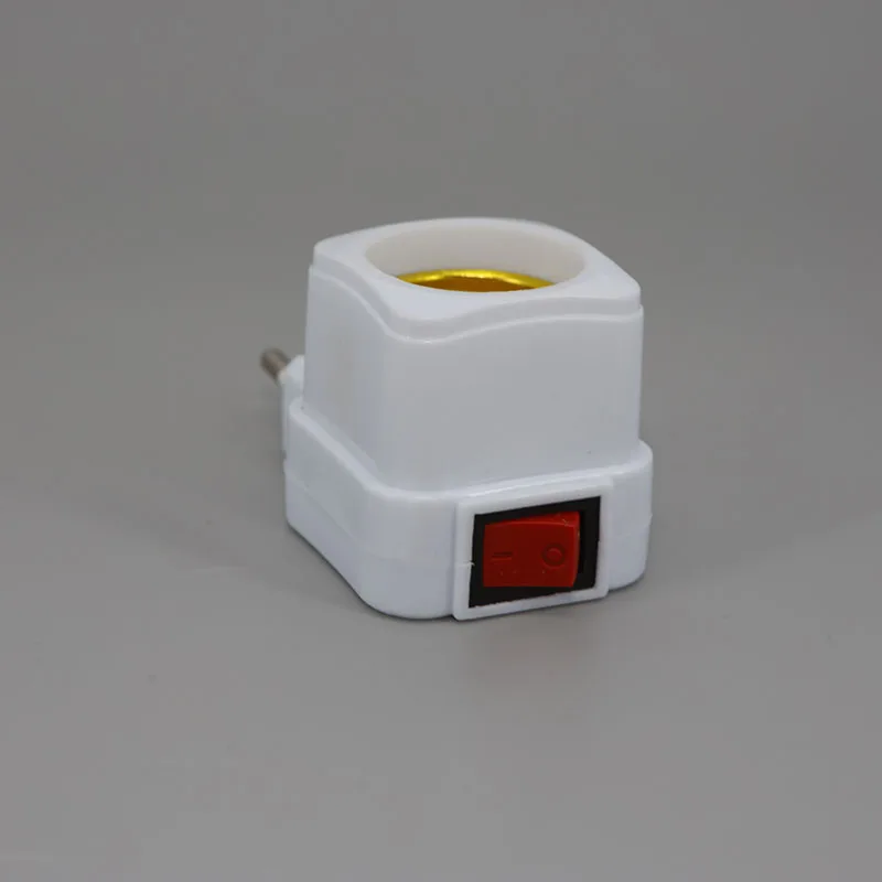 عالية الجودة مربع E27 التيار المتناوب الاتحاد الأوروبي/الولايات المتحدة التوصيل الطاقة LED ضوء الليل LED مصباح لمبات المقبس قاعدة حامل محول تشغيل/إيقاف التبديل محول o1