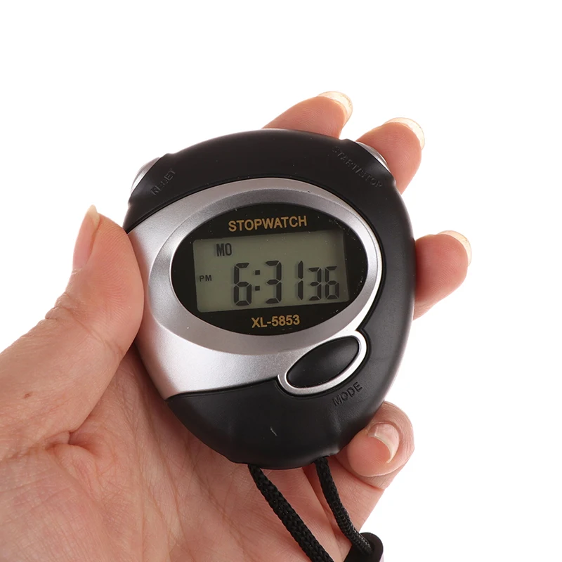 Handheld Sport Stopwatch Counter Waterproof Digitale Display LCD Chronometer Fitness Timer For Swimming Running Sport Training